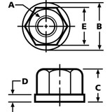 Te-Co FlngNt,18-8,SS,1 1/4x3/4in,Crs,1PK 47607