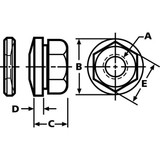 Te-Co SFlng Nt,BkOx,Stl,3/4"-10,1 1/4x3/4in,1 41907