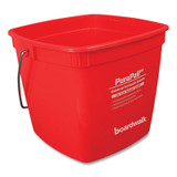 Boardwalk® PuraPail, 6 qt, Polypropylene, Red/White 55066S