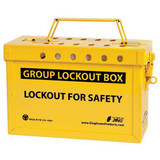 Zing Group Lockout Box,13 Locks Max,Yellow 6061