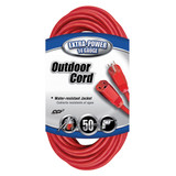Southwire® Vinyl SJTW Outdoor Extension Cord, 14/3 ga, 15 A, 50', Red, 1/Each
