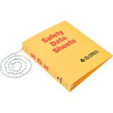 Global Industrial English 3 Ring Safety Data Sheet Binder 2'' Rings With Chain