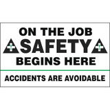 Accuform Safety Banner,28in x 48in,Poly Sheeting MBR422