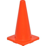 Global Industrial 18"" Traffic Cone Non-Reflective Solid Orange Base 2-1/2 lbs