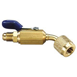 Yellow Jacket Ball Valve Adapter,1/4 In MxF,45 Deg 93843