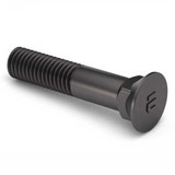 7/16-14 x 2"" Plow Bolt - #3 Flat Head - Grade 5 - UNC - Steel - Zinc Clear - Pk