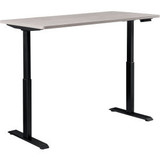 Interion Electric Height Adjustable Desk 60""W x 30""D Gray W/ Black Base