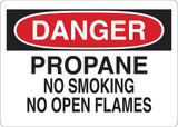 Condor Danger No Smoking Sign,Propane,10x14 34GL26