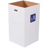 Partners Brand Corrugated Trash Can,w/Waste Lo,PK10 CRR50W