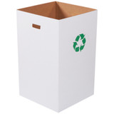 Partners Brand Corrugated Trash Can,w/Recycle ,PK10 CRR40R