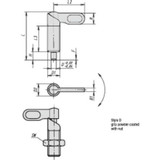 Kipp Spring Plunger,M16x1.5,Steel K0348.0708161