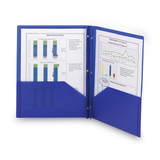 Smead Folder,2 Pocket,Fastener,Blue,PK25 87726