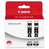 Canon Ink Cartridge,Pgi-225 Twin,Black,PK2 4530B007AA