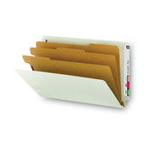 Smead Folder,End Tab,Gray/Green,PK10 29820