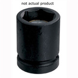 Grey Pneumatic Socket,13mm,3/8"D,Impact,6pt.,Blk 1013MG
