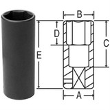 Grey Pneumatic Extra-ThinWall Socket,1/2"Dx21mm 2021MDT
