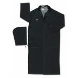 Mcr Safety Raincoat with Detachable Hood,Black,S 267CS