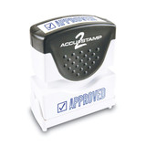 Accu-Stamp2 Stamp,Blue,Approved,1-5/8"x1/2" 035575