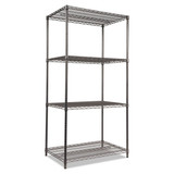 Alera Wire Shelving Unit,4-Shelf,36"x24"x72" ALESW503624BA