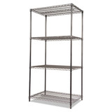 Alera Wire Shelving Unit,4-Shelf,36"x24"x72" ALESW503624BA
