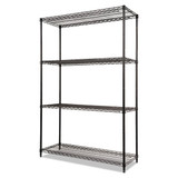 Alera Wire Shelving Unit,4-Shelf,48"x18"x72" ALESW504818BL