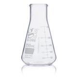 Globe Scientific Erlenmeyer Flask,250 mL,136 mm H,PK12 8410250