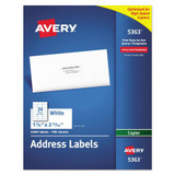 Avery Dennison Copy Labels,1.38x2.81,24C,PK100 5363