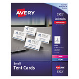 Avery Dennison Small Tent Card,White,2x3.5,PK160 5302
