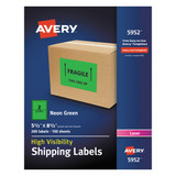 Avery Dennison Shipping Labels,5-1/2x8-1/2,PK100 7278205952