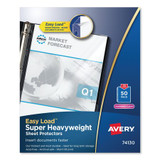 Avery Dennison Clear Sheet Protector,Heavy Duty,PK50 74130