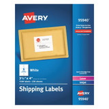 Avery Dennison Shipping Labels,3 1/3X4,White,PK250 7278295940