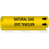 Brady Pipe Marker,Natural Gas,5 in H,8 in W 5726-O