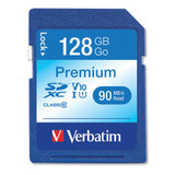 Verbatim Premium SDxC Memory Card,UHS-I V10,128GB 44025