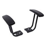 Alera Fixed T-Arms for Chairs,Black,PK2 ALEIN49AKB10B