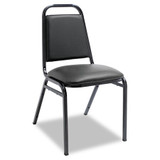 Alera Padded Steel Stack Chair Black,Vinyl,PK4 ALESC68VY10B