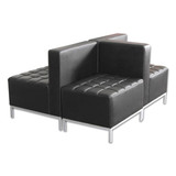 Alera Sofa,Armless,Sectional,Black QB8116