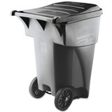 Rubbermaid Commercial Waste Container,Rollout,95 gal.,Gray 9W2200