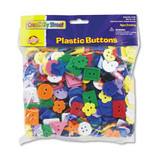 Chenille Kraft Buttons,Plastic,1 lb.,Assorted 6120