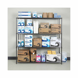 Alera BA Plus Wire Shelving Kit,4 Shelves,72"x ALESW207218BA
