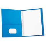 Universal Portfolio,2 Pcket,11x8.5,Light Blue,PK25 UNV57115