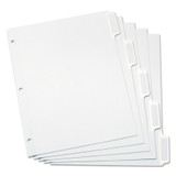 Oxford CustomLabelDividers,5-Tab,White,PK25 11314