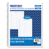 Rediform Wirebound Call Log Book,700 Forms 50-111