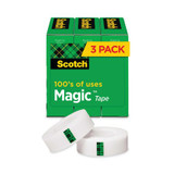 Scotch Magic Tape,1 x 2592 in.,Clear,PK3 810-72-3PK