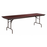 Flash Furniture Fold Table,Wood,Melamine Top,30"x96" YT-3096-MEL-WAL-GG