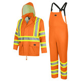 Pioneer Safety Rain Suit,Hi-Vis Orange,3XL V1080150U-3XL