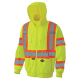 Pioneer Fleece Safety Hoodie,Hi-Vis Yellow,3XL V1060560U-3XL