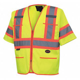 Pioneer Sleeved Vest,Polyester,Hi-Vis Yellow,S V1023560U-S