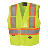 Pioneer Safety Vest,Tear-Away,Hi-Vis Orange,45XL V1021061U-4/5XL