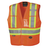 Pioneer Safety Vest,Tear-Away,Hi-Vis Orange,45XL V1020951U-4/5XL