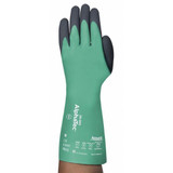 Ansell Chemical Resistant Gloves,Grip,9 Sz,PR 58005090